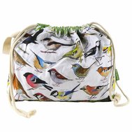 BRITISH BIRDS DRAWSTRING BAG