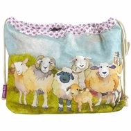 FELTED SHEEP DRAWSTRING BAG