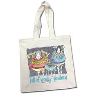 FULL OF WOOLLY GOODNESS COTTON CANVAS BAG