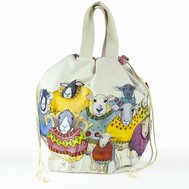 SHEEP IN SWEATERS LARGE BUCKET BAG