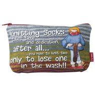 SOCK KNITTERS Zipped pouch