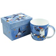 CHRISTMAS PUFFINS MUG WITH GIFT BOX