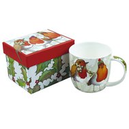 CHRISTMAS ROBINS MUG WITH GIFT BOX