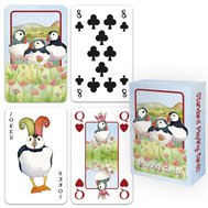 SEA THRIFT PUFFINS Playing Cards