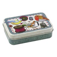 STITCHED BIRDIES MINI RECTANGULAR TIN