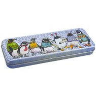 PENGUINS IN PULLOVERS LONG PENCIL TIN