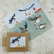 WOOLLY PUFFINS LENS CLOTH - hadřík na brýle micro