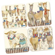 ALPACAS & FRIENDS ASSORTED PACKED COASTERS (4PACK) podtácky