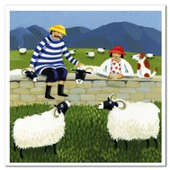 SCOTTISH BLACKFACE SHEEP Greetings Card