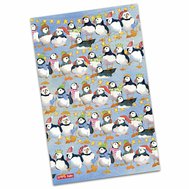 CHRISTMAS PARTY PUFFINS Tea Towel