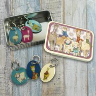 ALPACAS & FRIENDS STITCH MARKERS IN A POCKET TIN