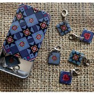 INDIGO DREAMS CROCHET STITCH MARKERS IN A TIN