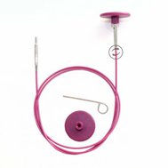 KnitPro vyměnné bezpaměťové lanko fialové Swivel 360 - 40 cm