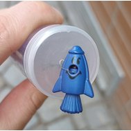 Brzdička plast 28mm  Raketa modrá