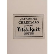 "All I Want For Christmas Is Wool" nášivka PetiteKnit