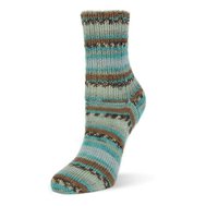 Flotte Socke 4f. Bambus-Merino 3003 petrol-braun