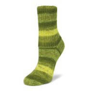 Flotte Socke 4f. Cashmere-Merino 1327 grün-gelbgrün-beige