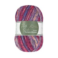 Flotte Socke 4f. Alpaka-Merino 3070 lila-blau-rot