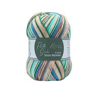 Flotte Socke 4f. Seide-Merino 1842 beige-blau Flotte Socke 4f. Seide-Merino 1842 beige-blau