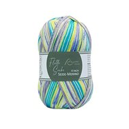 Flotte Socke 4f. Seide-Merino1843 kiwi-türkis-flieder