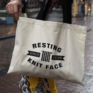 RESTING KNIT FACE - TOTEBAG