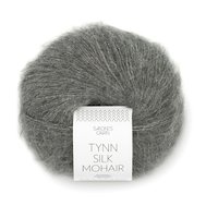 TYNN SILK MOHAIR 1053 Mørk gråmelert