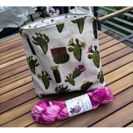 Yarn Queen projektová taška na zip Paní Kaktusová